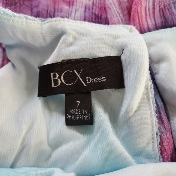 BCX Custome tie dye Juniors lace dress Size 7 - Picture 7 of 10
